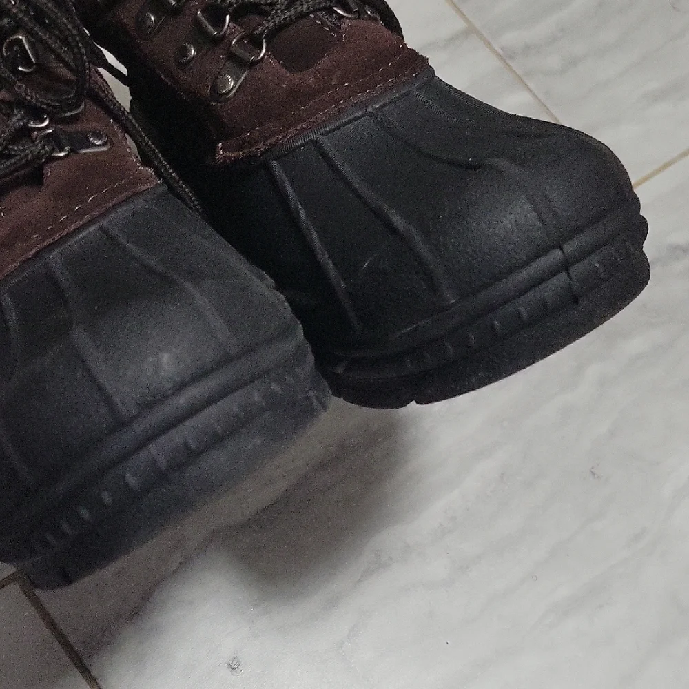 Smith's America Since 1905 Men's Black and Brown Rain & Snow Boots SZ 8M